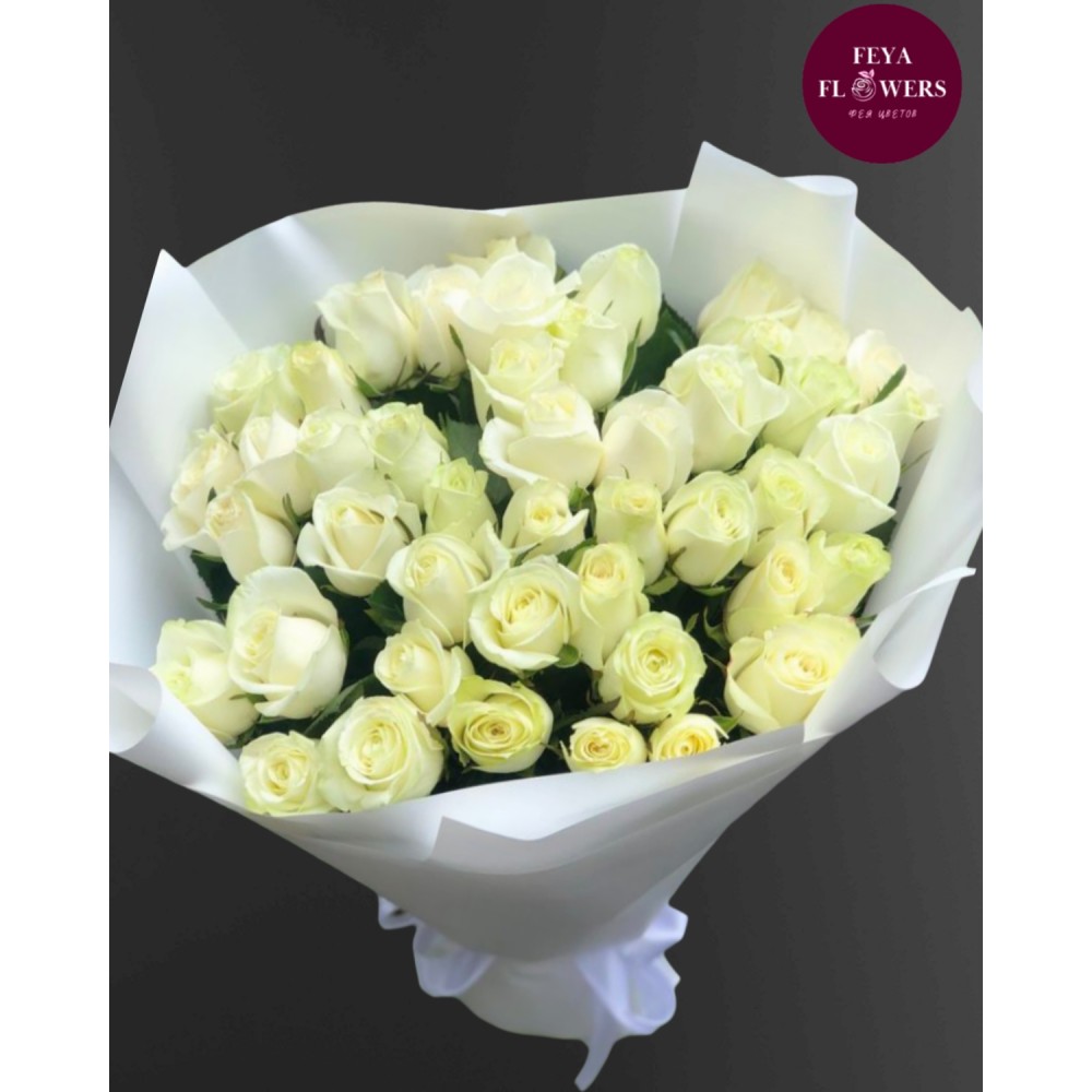 Букет из 75 белых роз