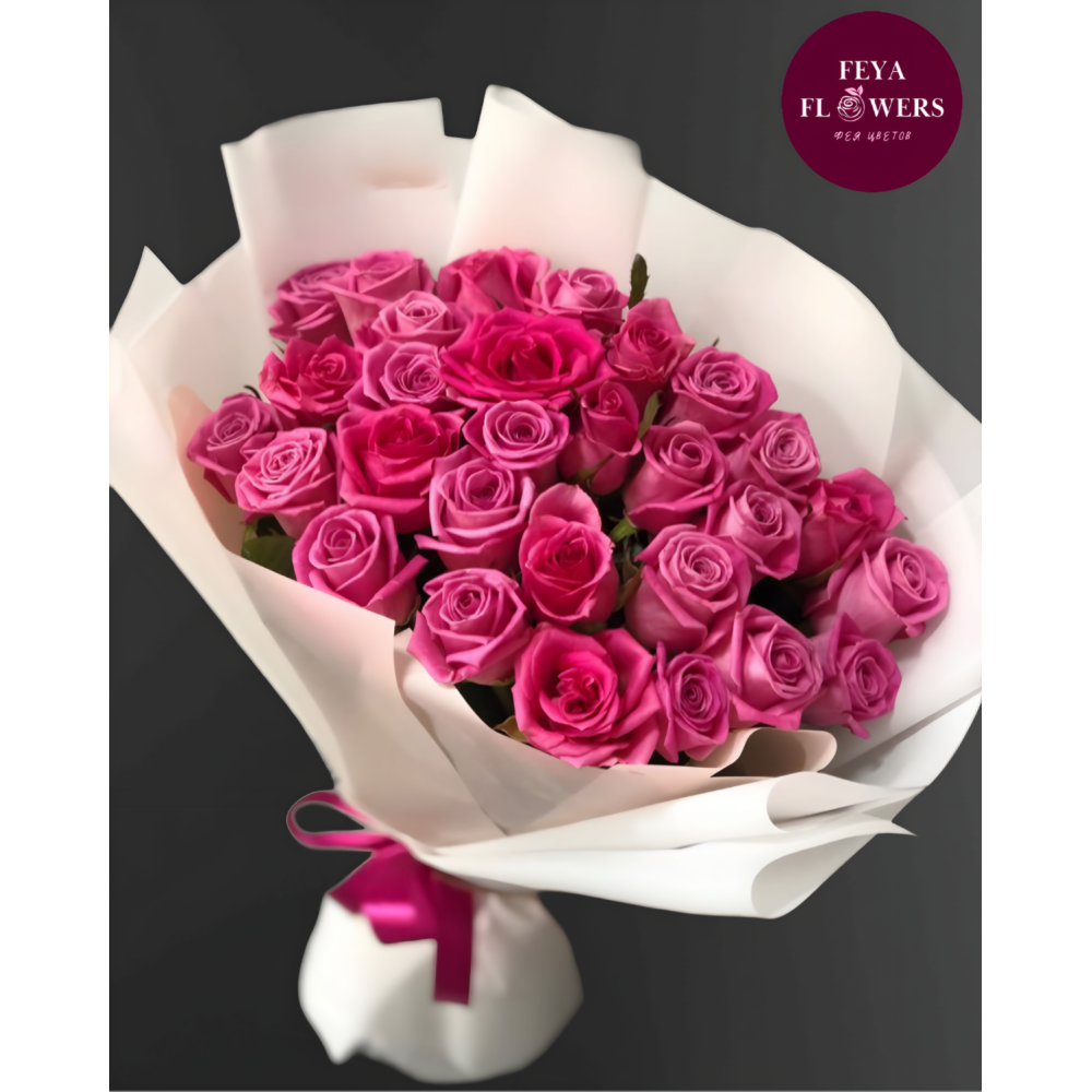 Букет из 31 розовых роз