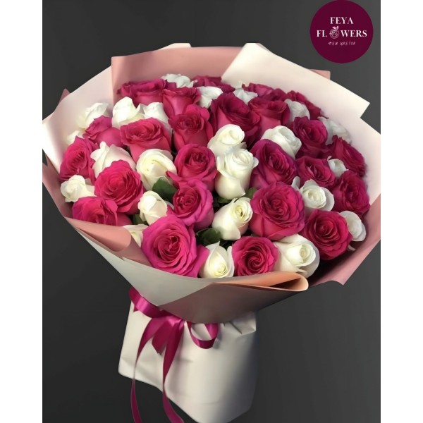 Букет из 51 микс роз