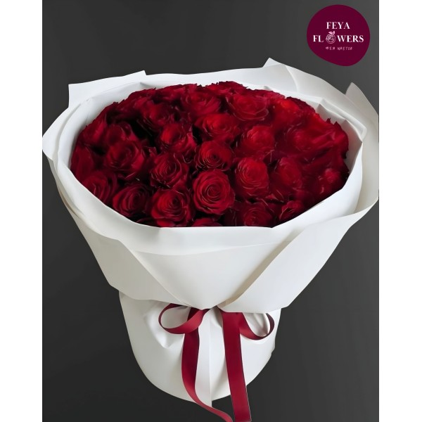 Букет из 75 красных роз